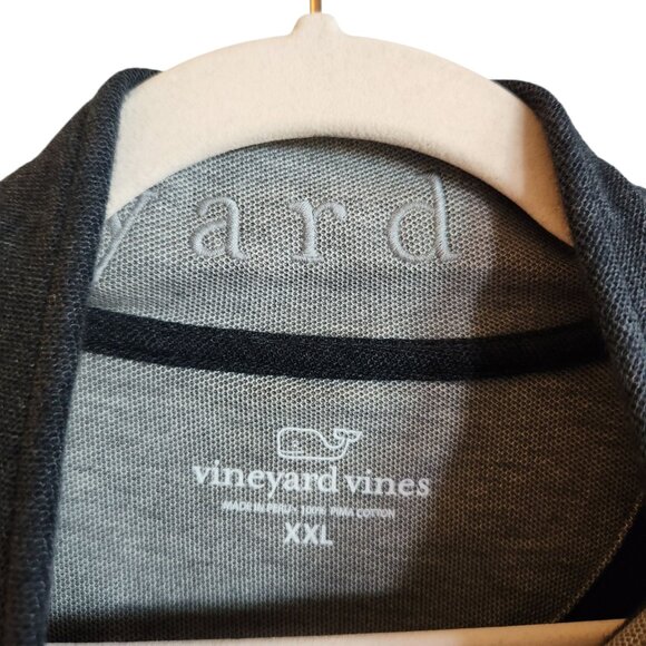 Vineyard Vines Sweater Gray XXL Men's Saltwater 1/4 Quarter Zip Pullover Pima - Picture 5 of 10